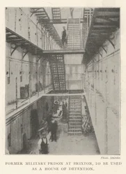 Voormalige militaire gevangenis in Brixton, te gebruiken als huis van detentie