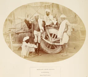 Goojur Zemindars, Hindoes, Rajpootana, uit Het Volk van India, door J. Forbes Watson, gepubliceerd 1868