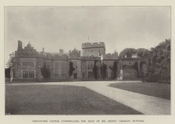 Greystoke Kasteel, Cumberland, de Residentie van Mr. Henry Charles Howard