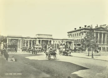 Hyde Park Corner, Westminster: noordwaarts, 1896