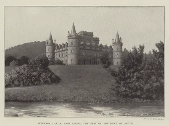 Inverary Kasteel, Argyllshire, de Residentie van de Hertog van Argyll