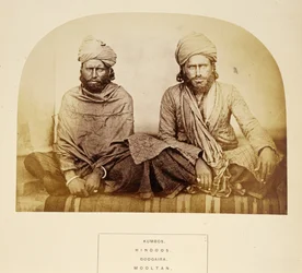Kumbos, Hindoes, Googaira, Mooltan, uit Het Volk van India, door J. Forbes Watson, gepubliceerd 1868