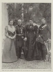 Lord en Lady Roberts, met hun Enige Zoon (gedood aan de Tugela) en een van hun Dochters