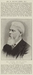 De heer Henry Hucks Gibbs, parlementslid voor de stad Londen