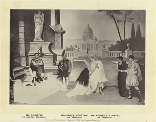 Mr Scarth, als Appius Claudius. Miss Kate Clinton, als Virginia. Mr Edmund Tearle, als Virginius