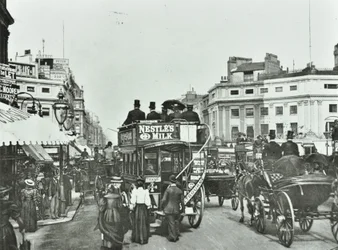 Oxford Circus, Westminster LB: kijkend naar het oosten, 1895