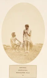 Sonthals, Aboriginal, Bhaugulpore Heuvels, uit Het Volk van India, door J. Forbes Watson, gepubliceerd 1868