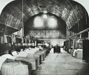 St Thomas Ziekenhuis: tijdelijke afdeling in Surrey Gardens Music Hall, 1868