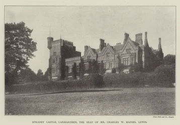 Stradey Kasteel, Carmarthen, de Residentie van Mr. Charles W. Mansel Lewis