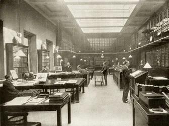 De prentenkamer van het British Museum, c.1900, uit 
