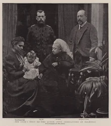 Het bezoek van de tsaar aan de koningin, vier generaties in Balmoral