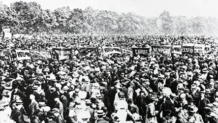 De Grote Demonstratie voor Vrouwenkiesrecht in Hyde Park, zondag 12 juni 1908