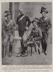 De officieren van de New South Wales Lancers, nu in Aldershot