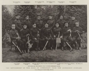 Het pensioen van de hertog van Connaught van het Aldershot-commando