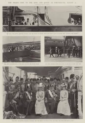 Het Bezoek van de Shah aan de Koning en Koningin in Portsmouth, 20 augustus