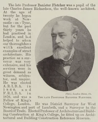 De overleden professor Banister Fletcher