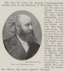 De overleden professor Cave