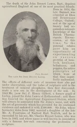 De overleden Sir John Bennet Lawes