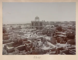 Dorp binnen Purana Qila, gezicht rond Sher Mandal, ca. 1908-1911
