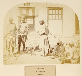 Wevers, Hindoes, Delhi, uit The People of India, door J. Forbes Watson, uitgegeven 1868
