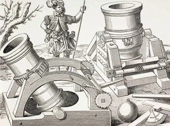 16e Eeuwse Mortieren op Verplaatsbare Affuiten, ca. 1880