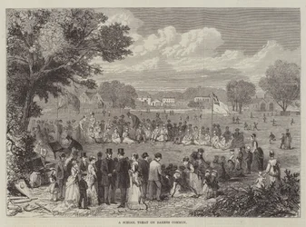 Een schoolfeest op Barnes Common