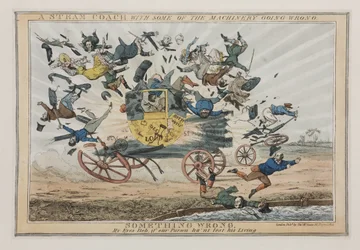 Een Stoomkoets met Enkele Defecte Machines, ca. 1825