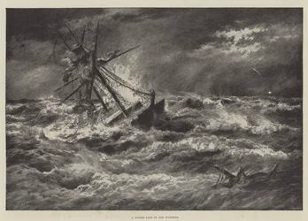 Een winterstorm op de Goodwins