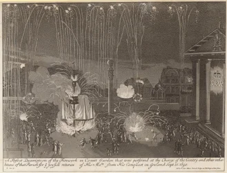 Een perfecte beschrijving van het vuurwerk in Covent Garden