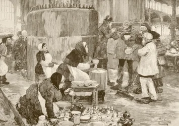 Een gaarkeuken in Parijs in de jaren 1800