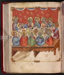 Add. 17466, f.107v Het Laatste Avondmaal