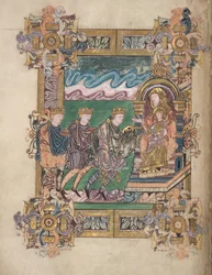 Aanbidding der wijzen, uit het Benedictional van St. Aethelwold