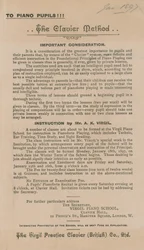 Advertentie voor The Clavier Method om piano te leren