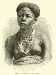 Akera, een jong meisje van de Gabon