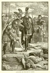 Alexander en het lichaam van Darius