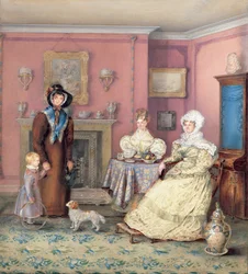 Een Engelse William IV Zaal in de Late Zomer, ca.1830