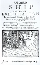 Een oud schip genaamd een vermaning, Karel I gevangen in Carisbrooke Castle op het Isle of Wight, c.1647
