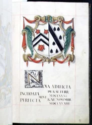 Archief 3693 fol.2 Wapen uit een Nieuw Gebouwen Benefactieboek, Oxford