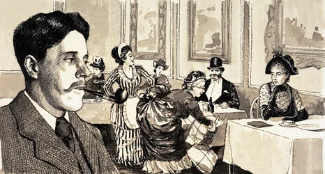 Arnold Bennett werd geïnspireerd om Het Verhaal van de Oude Vrouwen te schrijven toen hij een grote dame in een restaurant observeerde