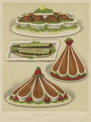 Artistieke avondmaaltijdschotels