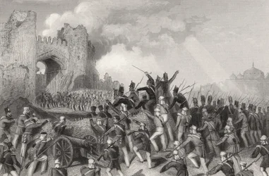 Aanval op Delhi en verovering van de Cashmere Gate op 14 september 1857, uit 