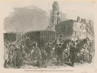 Australisch goud vervoerd van de East India Docks naar de Bank of England