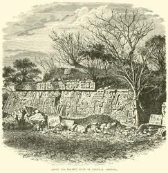 Azteekse (of Tolteekse) ruïne in Midden-Amerika