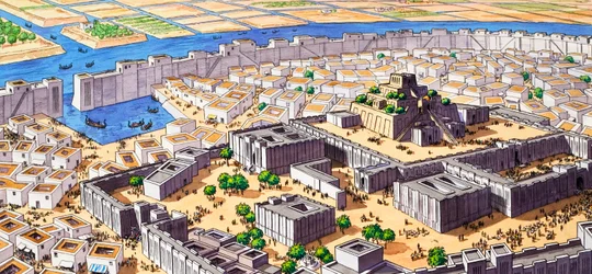 Azteekse stad Tenochtitlan