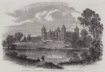 Het kasteel van Baron Rothschild, Ferrieres, nabij Parijs, onlangs bezocht door de keizer van Frankrijk