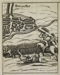 Slag bij Worcester scène, uit 