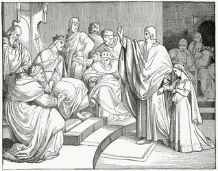 Beatrice geleid naar de Rijksdag voor haar verloving, 1882