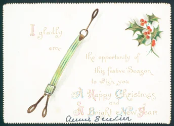 Beugels, kerstkaart