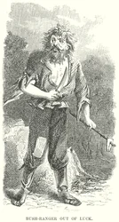 Bush-Ranger zonder geluk (gravure)