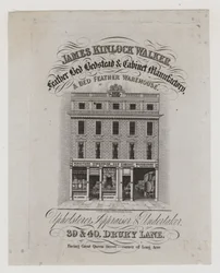 Meubelmaker, James Kinlock Walker, handelskaart